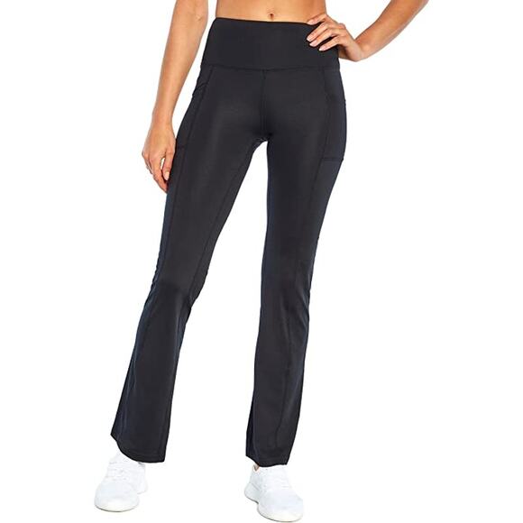 Bally Women's Size L High Rise Total Fitness Slim Straight Pants Black NWT - Picture 1 of 7